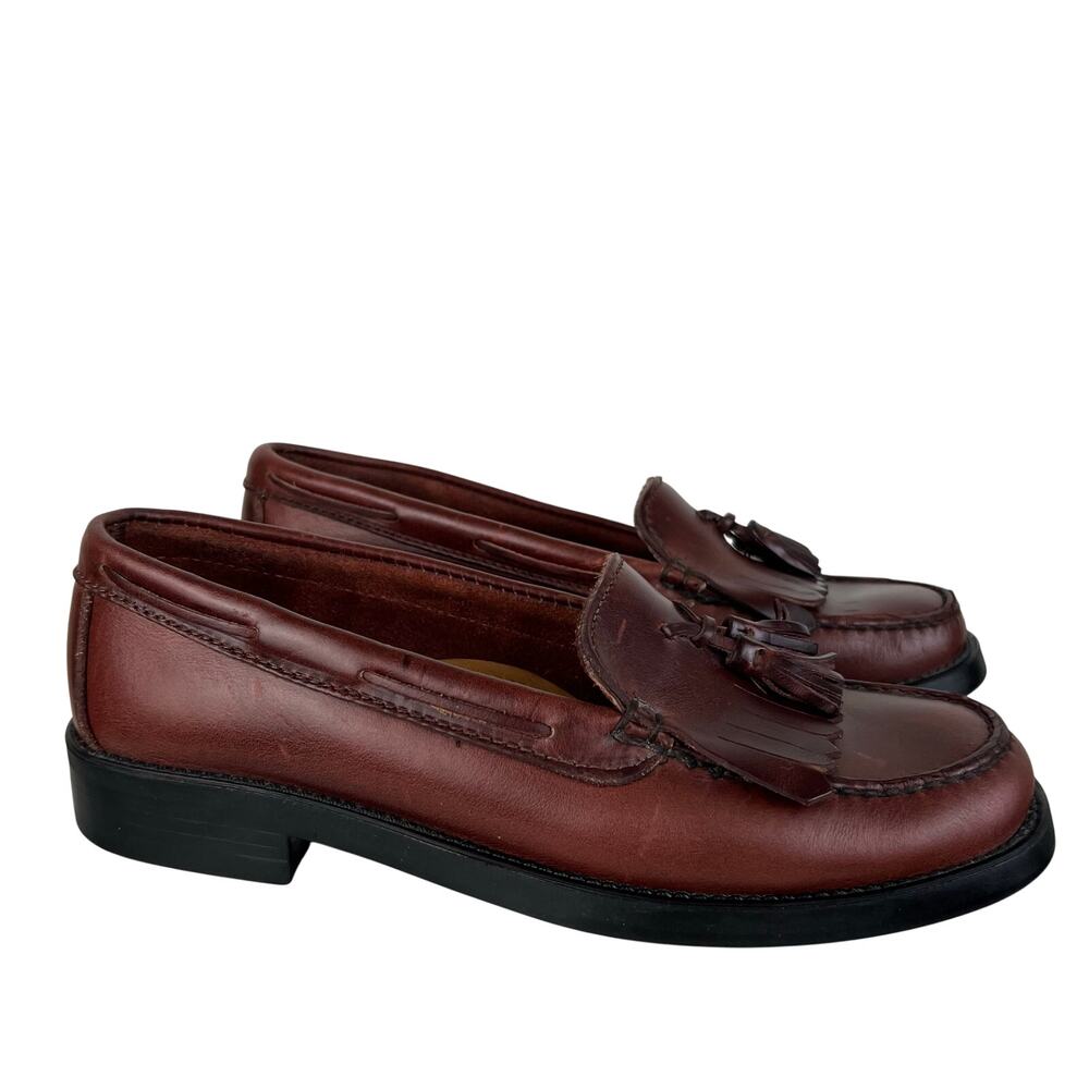 Vintage G.H. Bass & Co. Women's Brown Genuine Leather Tassel Loafers (Sz 8) - Picture 2 of 11